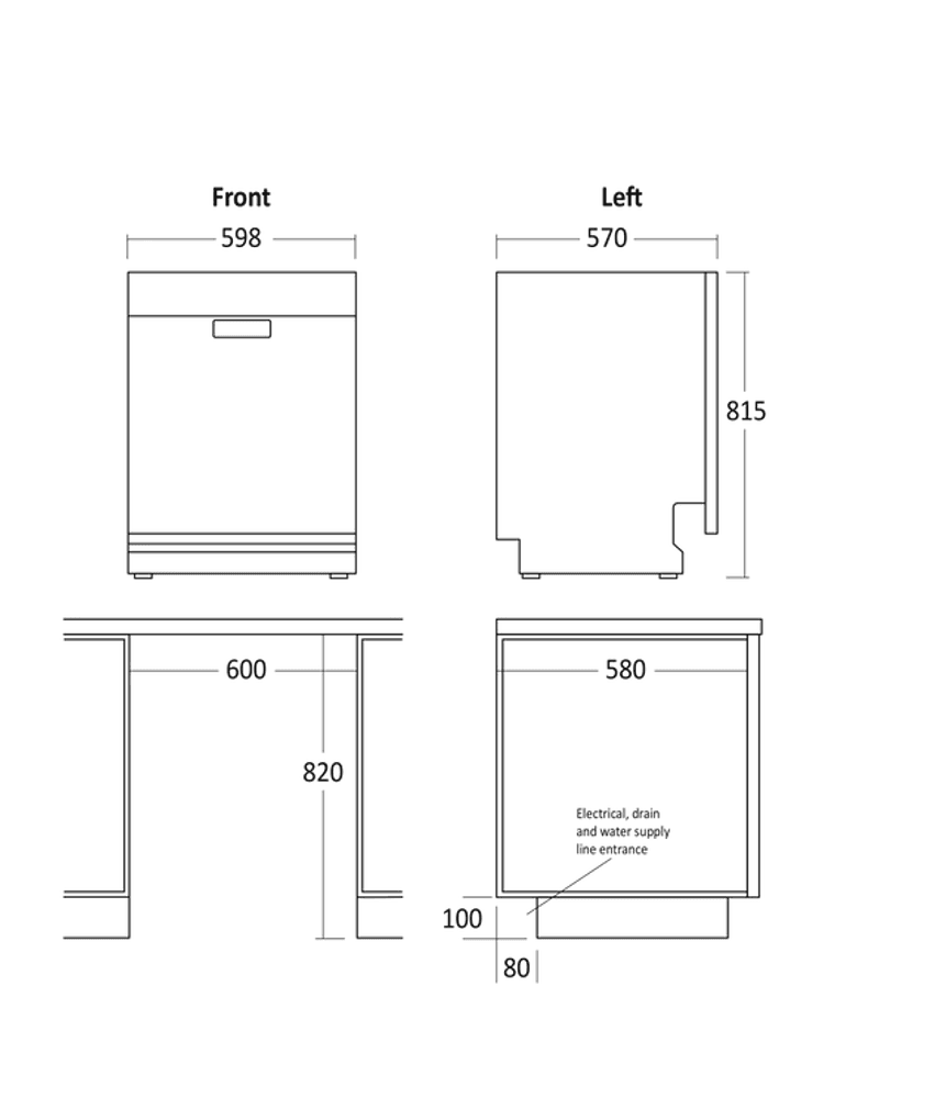 Scandomestic oppvaskmaskin hvit DWB1444WD 