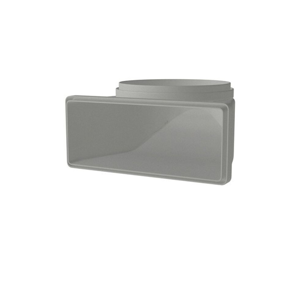 Electrolux rørdel vertikal 90 ° kurve fra rektangulær (220x90 mm) til rund (ø150 mm) M2CKCF03 