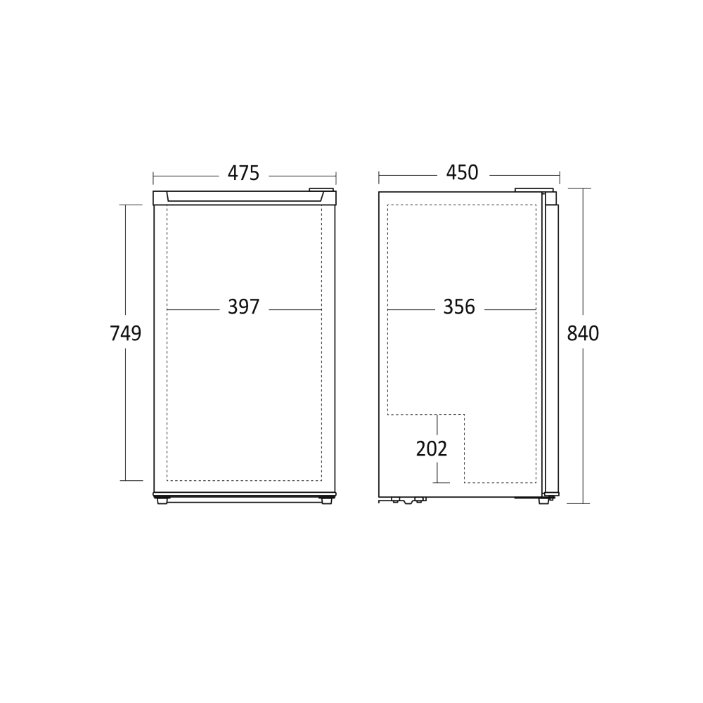 Scandomestic kjøleskap hvit 92L SKS92WE