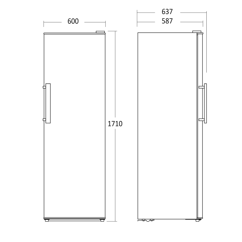 Scandomestic kjøleskap hvit 331L SKS332WE