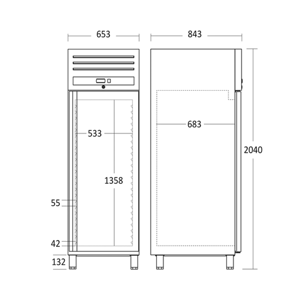 Scandomestic fryseskap i hvit 204 cm GUF700X
