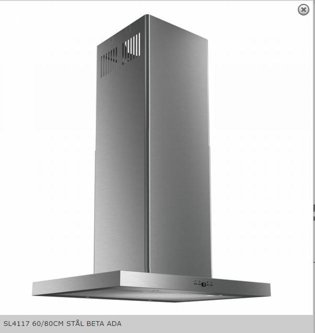 Hovedbilde Silverline Ventilator Fritthengende stål  BETA ADA SL ...