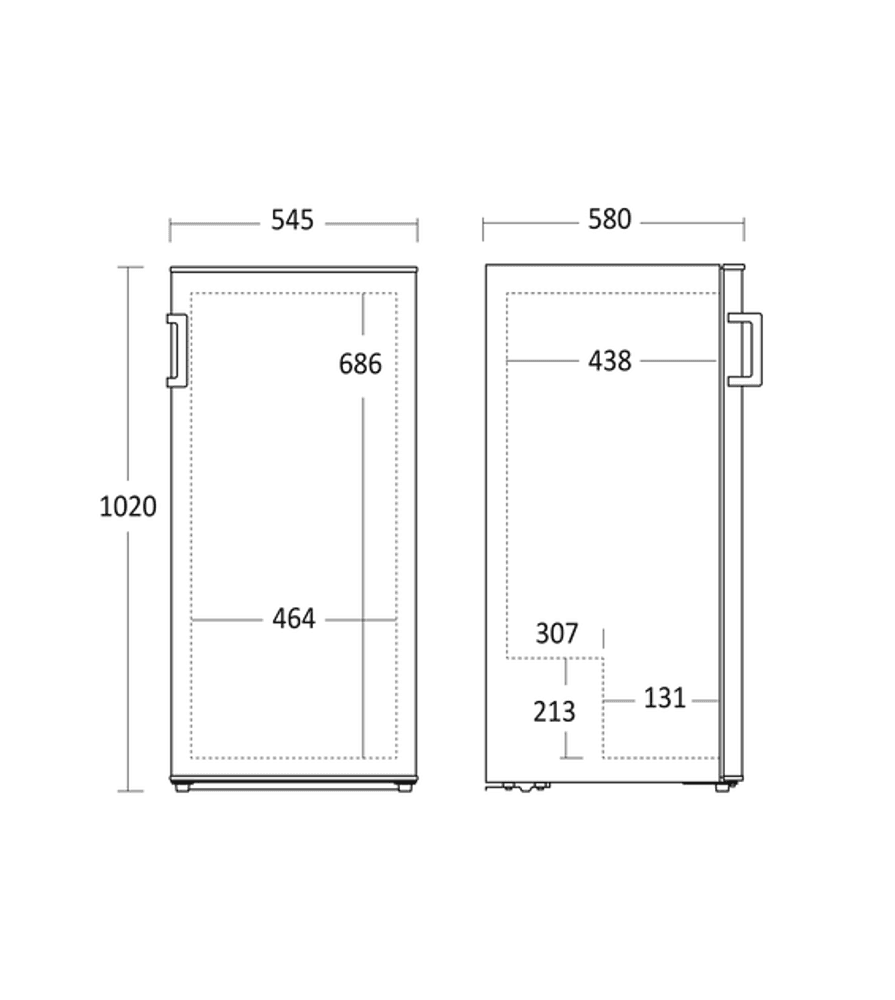 Scandomestic kjøleskap 102,5 cm hvit SKS192WE 