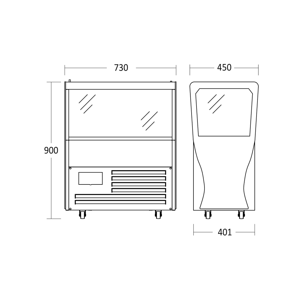 Scandomestic impulskjøler 90 cm sort 68 L IMC82BC