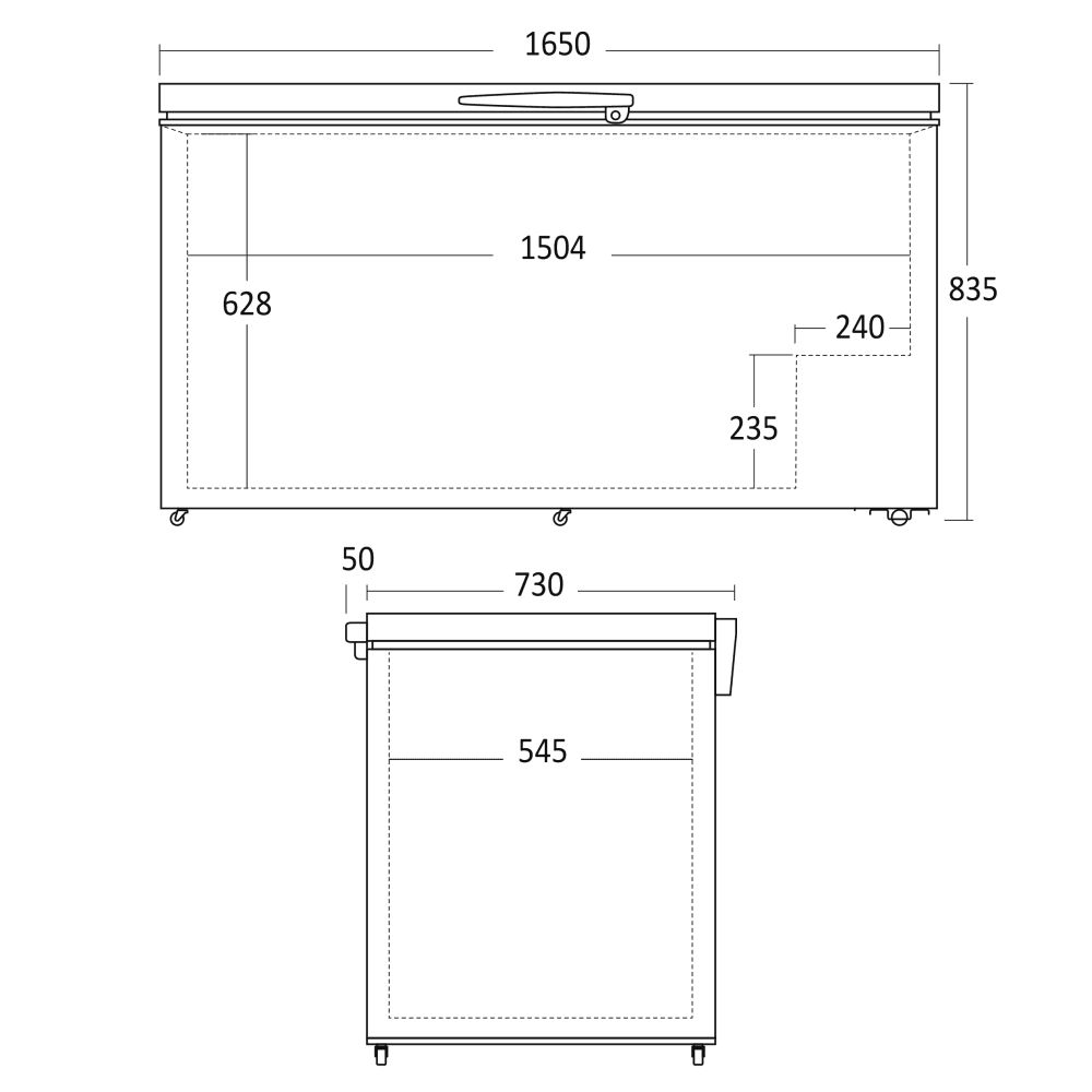 Scandomestic fryseboks 500 liter CF500WE