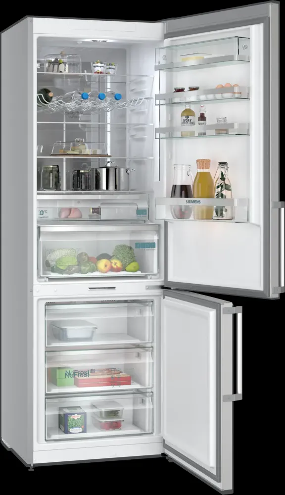 Siemens frittstående kombiskap 203 cm stål KG49NAICT