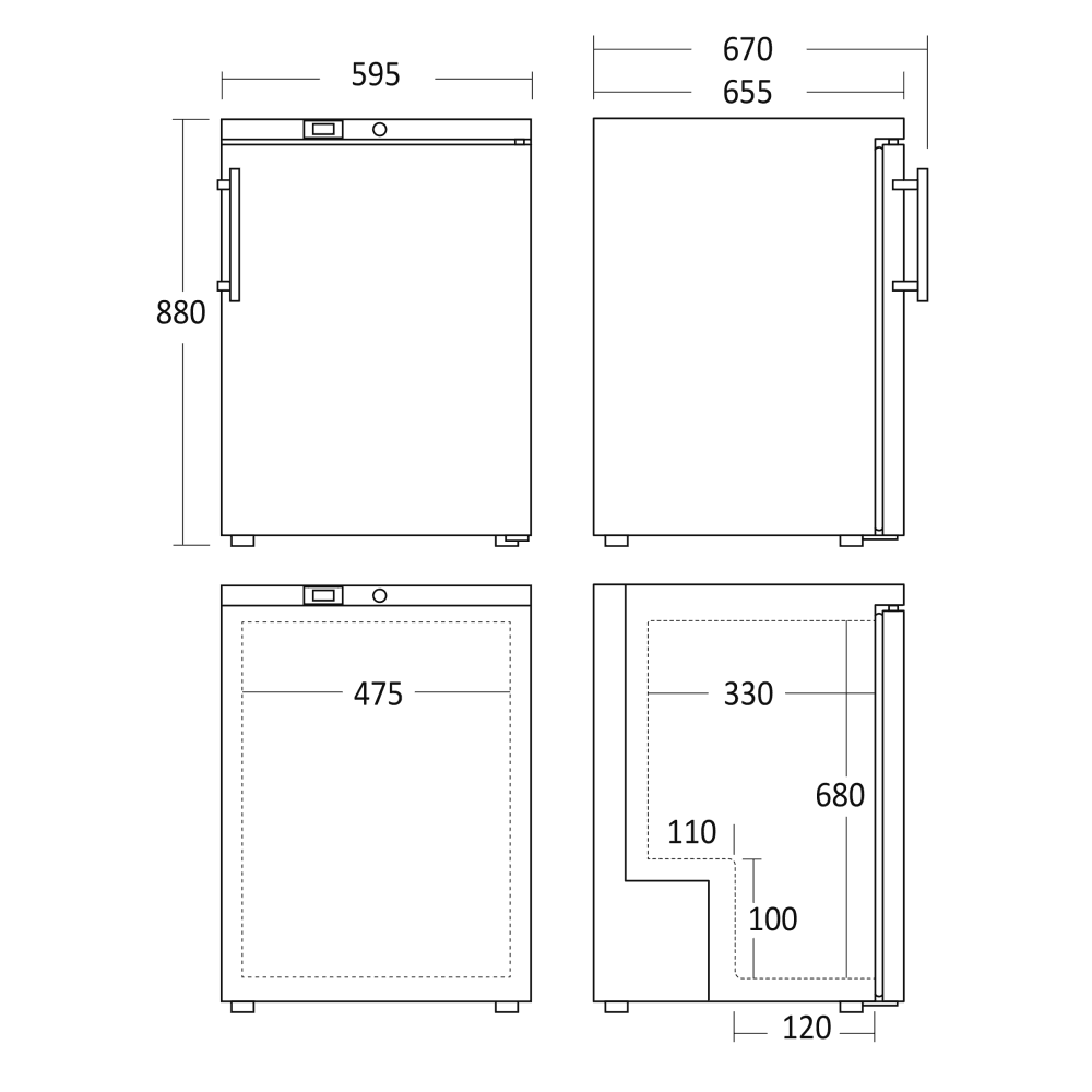 Scandomestic oppbevaringsfryser hvit 88 cm GUF190W