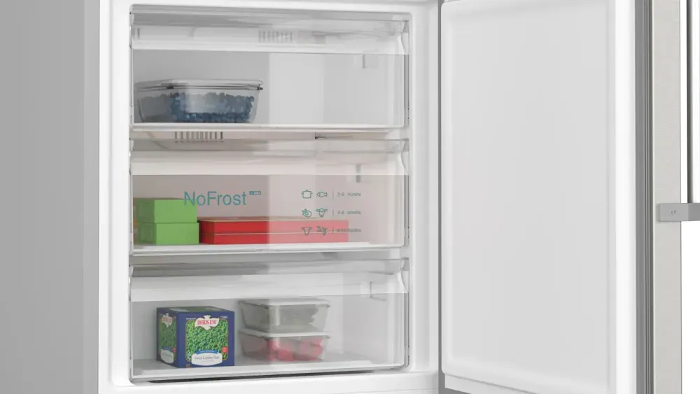 Siemens frittstående kombiskap 203 cm stål KG49NAICT