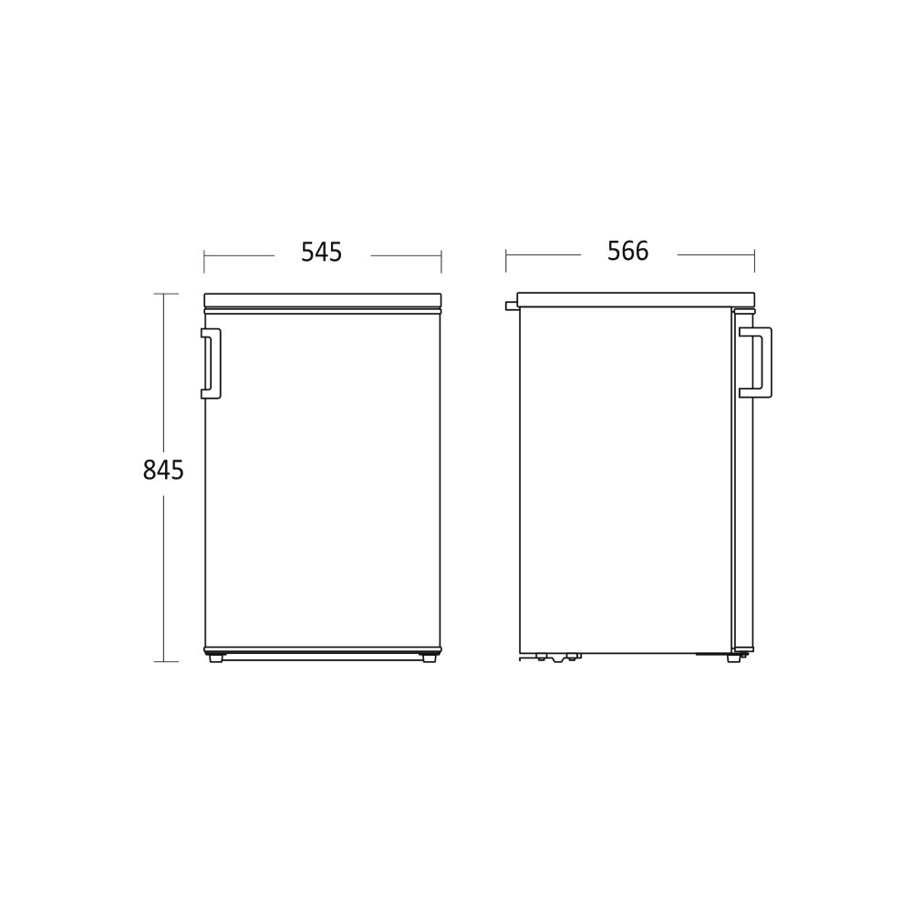 Scandomestic frittstående fryseskap hvit 84 cm FRT85WD
