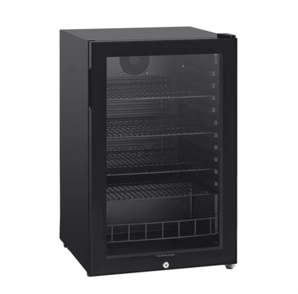 Scandomestic display kjøleskap sort 84,5 cm DC126BB 