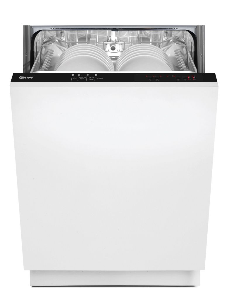 Gram integrerbar oppvaskmaskin hvit 60cm OMI 6100-90 T
