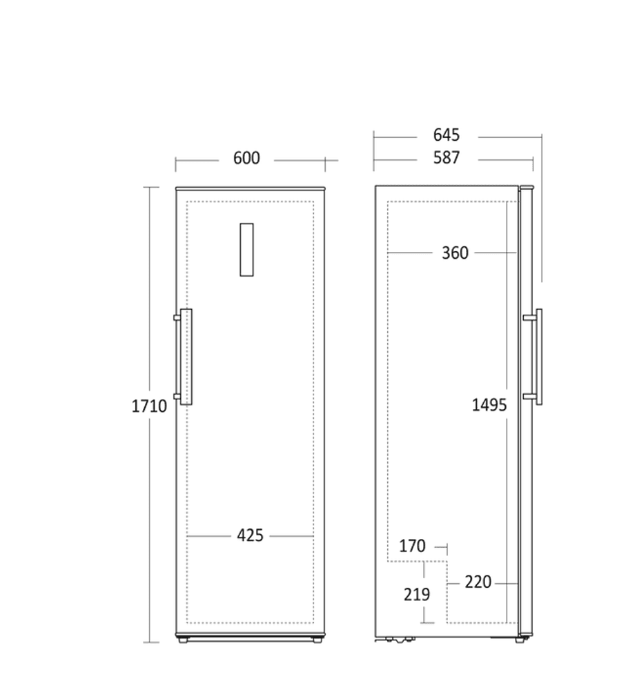 Scandomestic fryseskap hvit 171 cm SFS242WE 