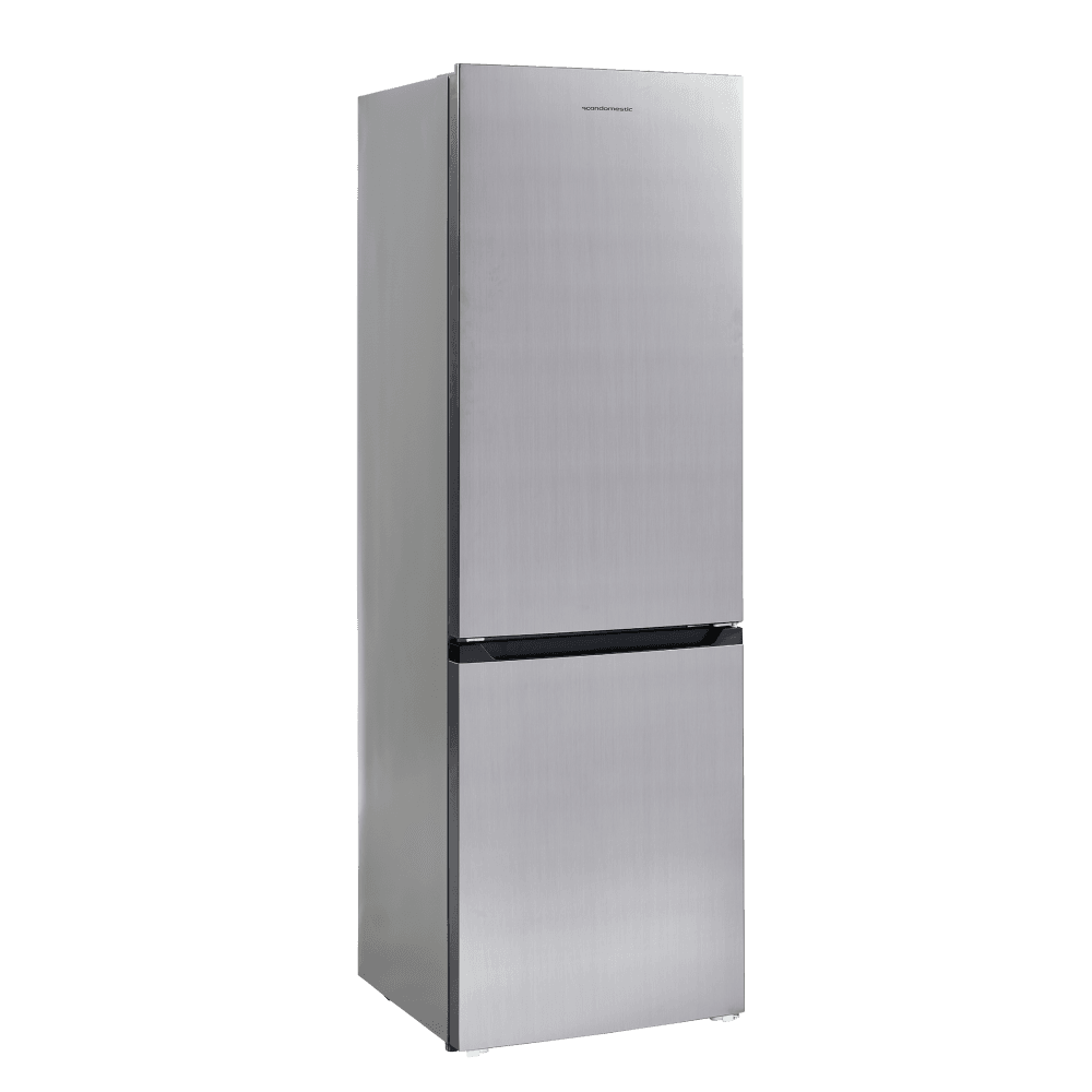 Scandomestic frittstående kombi kjøl- og fryseskap stål 186 cm CBF315XE