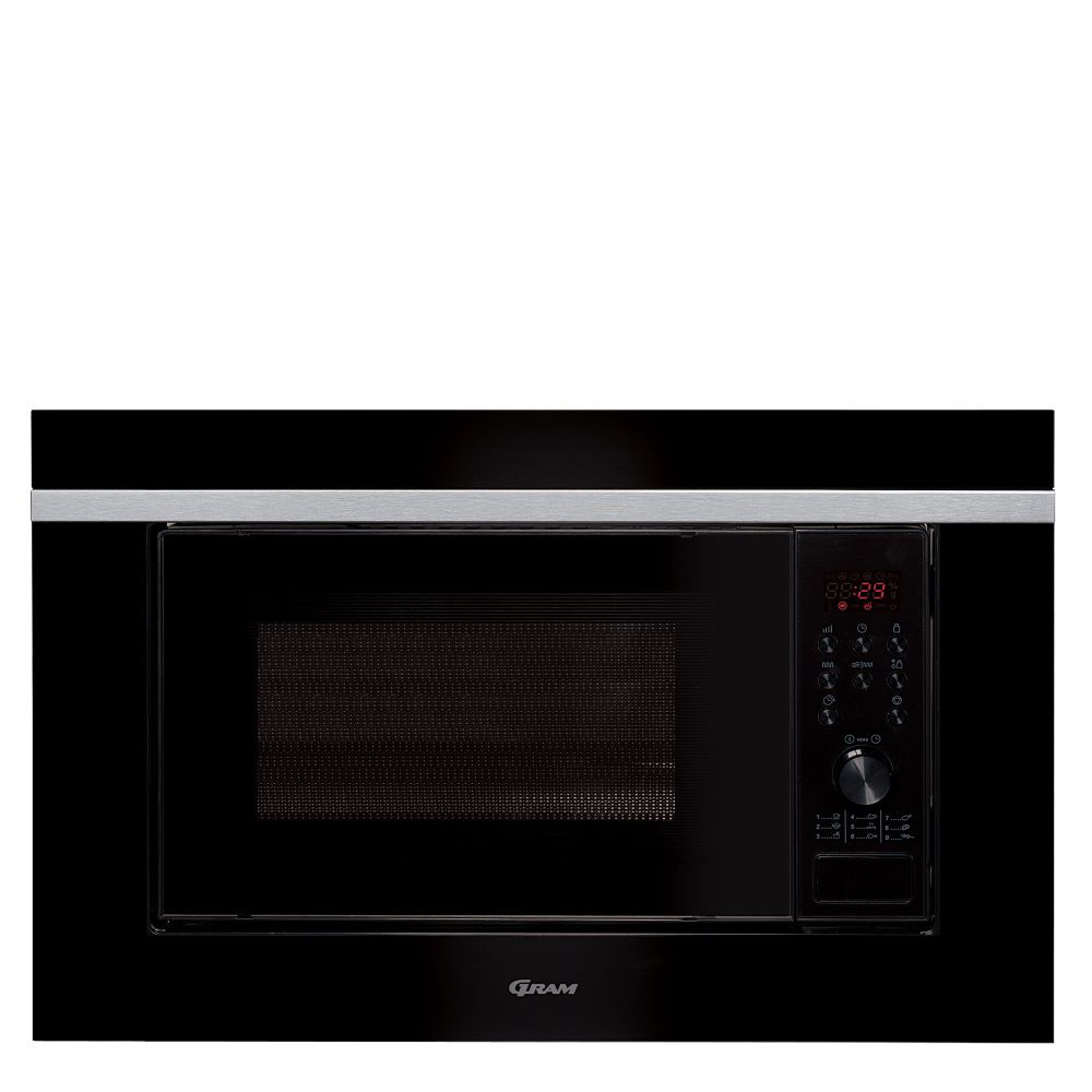 Gram mikrobølgeovn i rustfritt stål med ramme